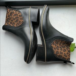 Cheetah rain booties